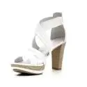 Nero Giardini Sandalo Tacco Alto Donna Pelle Articolo P615520D 707 Bianco