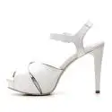 Nero Giardini Sandal High Hell Woman Leather Item P6 15790 DE 707 White