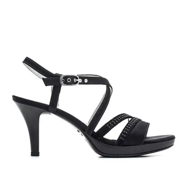 Nero Giardini Sandal High Hell Woman Leather Item P6 15810 DE 100 Black