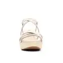 Nero Giardini Sandalo Donna Con Zeppa Alta Pelle Articolo P615621D 410 Sabbia Laminato