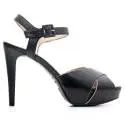 Nero Giardini Sandal High Hell Woman Leather Item P6 15790 DE 100 Black
