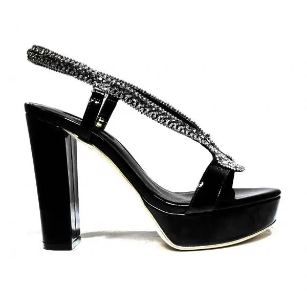 Luciano Barachini Jewel Women High Heel Sandal Black 6255D