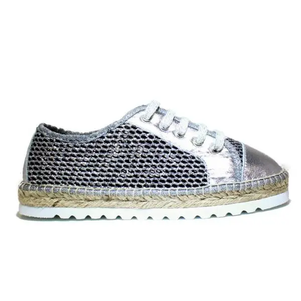 Viguera Sneakers Women With Low Wedge 1310215235091 Deportivo Glitter Multi + Baby Plata