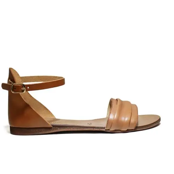 Scarpine Italiane Sandals Low Woman Plissè z.10 Leather