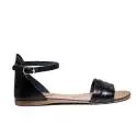 Scarpine Italiane Sandals Low Woman Plissè z.10 Black