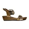 Bueno Shoes Sandals Women's Low Heel SINEM A563 Gold