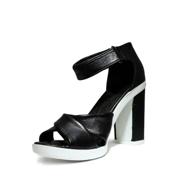 Bueno Shoes Sandalo Donna Tacco Alto VINE A117 Black