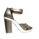 Bueno Shoes Sandalo Donna Tacco Alto VINE A569 Darkstone