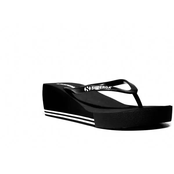 Superga Sandalo Donna Zeppa Bassa Art. S24G035 Nero