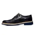 EXTON uomo scarpe eleganti stringate 9192 DELAVE' BLUE