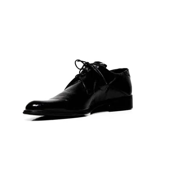 Cristiano Gualtieri uomo scarpe eleganti stringate in pelle 973DG NAPLAK NERO