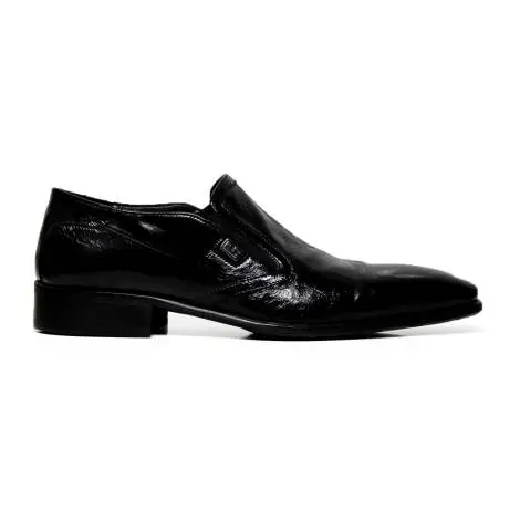 Cristiano Gualtieri man mocassin shoes leather 417 black
