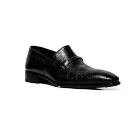 Cristiano Gualtieri man mocassin shoes leather 971AS LAPEMIS NERO