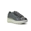 Fornarina sneaker con zeppa color argento venere-silver effetto specchio articolo PIFVH9509WMA9000 
