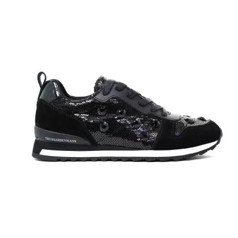 Trussardi Sneakers Woman Chamois Color Black 79S204 38