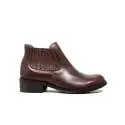 Polvere ankle boots woman low heel M17 / R bordeaux calf leather