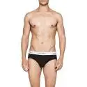 Calvin Klein briefs man NB1084A KCR black and red cotton and elastane, two for packaging