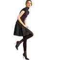Philippe Matignon collant donna M115235PM color nero in poliammide, elastano e cotone, con decorazione sul piede