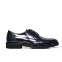 B. Young laced up shoe elegant man ART. 720 ABRASIVATO BLUE with laces Italian brand