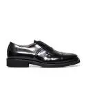 B. Young laced up shoe elegant man ART. 725 ABRASIVATO BLACK with laces Italian brand