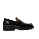 B. Young man loafer SUPER4 ABRASIVATO BLACK Italian brand