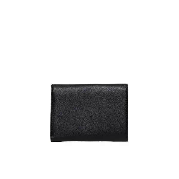 Mario Valentino portafoglio donna VPS1E043K RIALTO in ecopelle color nero, con chiusura clip