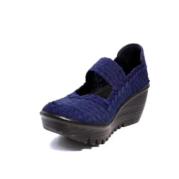 Woz ballet pumbs blue with elastic and wedge article UP323