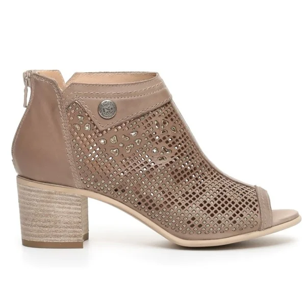 Nero Giardini woman ankle boot popped with heels turtledove color article P717021D 406