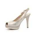 Nero Giardini sandalo donna color beige P717411DE 445 GOODLY SABLE NAPPA PANDORA ASPARA PLATO' 1