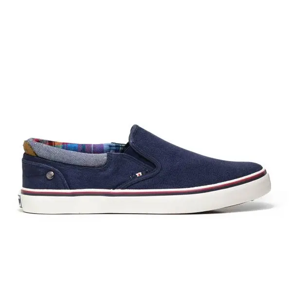 Wrangler WM171011 16 slip on man navy color with multicolored lining