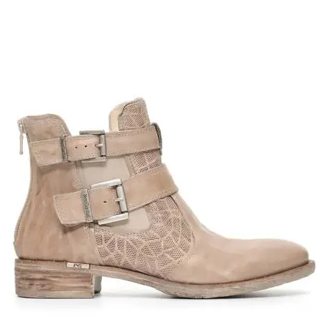 Nero Giardini women ankle boot with buckles and low heel champagne color article P717163D 439 ROYAL CHAMPAGNE