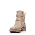 Nero Giardini women ankle boot with buckles and low heel champagne color article P717163D 439 ROYAL CHAMPAGNE