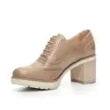 Nero Giardini wingitip shoe for women in leather Tortora color article P717200D 406 DREAM TORTORA TR NARA 7357 LATTE+G
