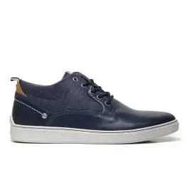 Wrangler WM171060 16 sneaker man navy-colored faux leather and fabric