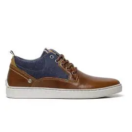 Wrangler WM171060 sneakers man cognac-colored ecoleather and fabric