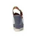 Wrangler WL171683 51 sandalo donna con dorso piede coperto, color bianco, cognac e blu