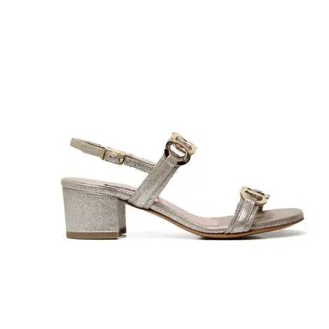 Albano 2107 elegant woman sandal with low heel, beige