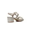 Albano 2107 sandalo elegante donna con tacco basso, color beige