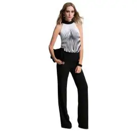 EDAS LUXURY PURISSIMA woman suit with pleated two-tone black and white