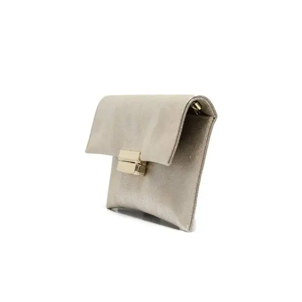 Albano 709 LUX woman clutch bag with beige laminated effect