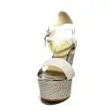 Sandal with high wedges color white BRACCIALINI B117 BIANCO