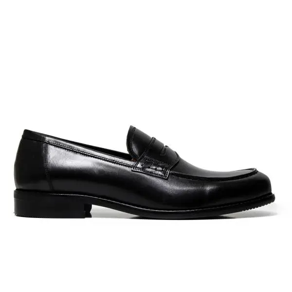 NERO GIARDINI P704862U 100 black leather loafer