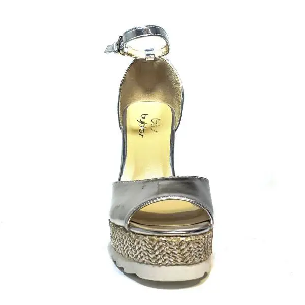 Byblos sandalo con zeppa alta donna color argento articolo 672126 036