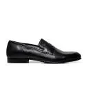 NERO GIARDINI P705120U 100 man's loafer shoes black leather