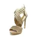Guess suede sandal with high heels sand color article FLAZL2 SUE03 SAND