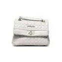 NERO GIARDINI P743400D 705 mini borsa donna in ecopelle color bianco sporco