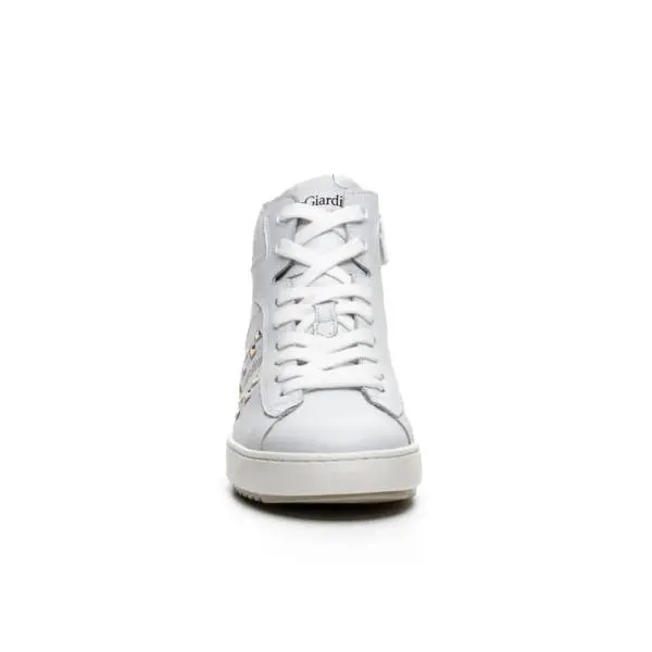 NERO GIARDINI P717273D 707 sneakers alte donna color bianco 