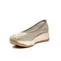Agile by Rucoline ballat shoe with wedge platinum color article 0136-83049 136 A Sambuco Rind