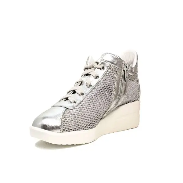 Agile by Rucoline sneaker with wedge silver color article 0226-82983 226 A NETLAM