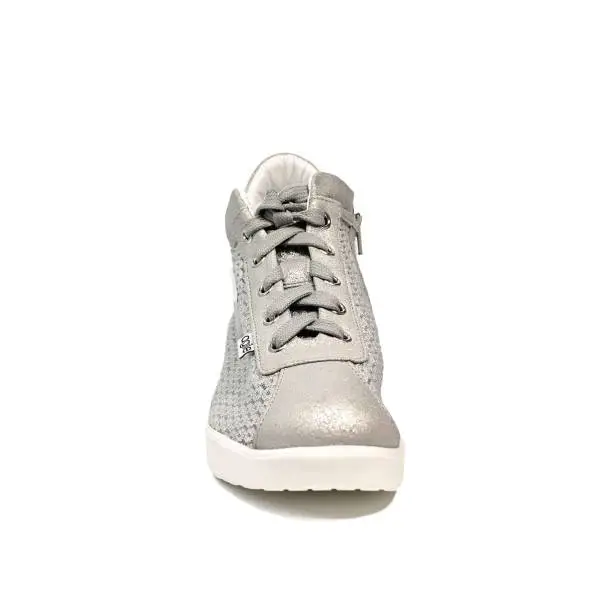Agile by Rucoline sneaker with wedge silver color article 0226-82984 A DALIDA 1215
